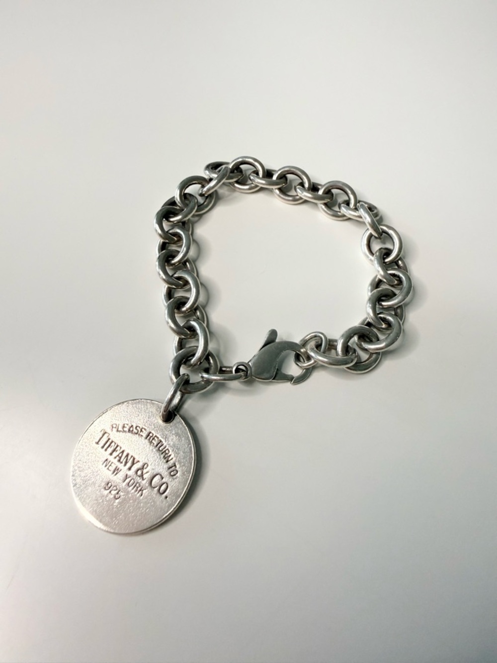 Tiffany & Co. Silver Return to Tiffany Round Tag Chunky Chain Bracelet - Picture 3 of 6